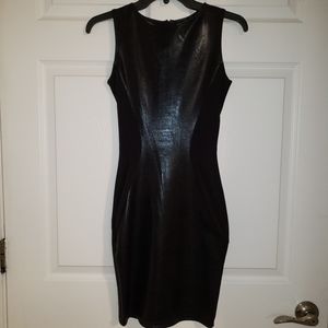 Leather mini dress
